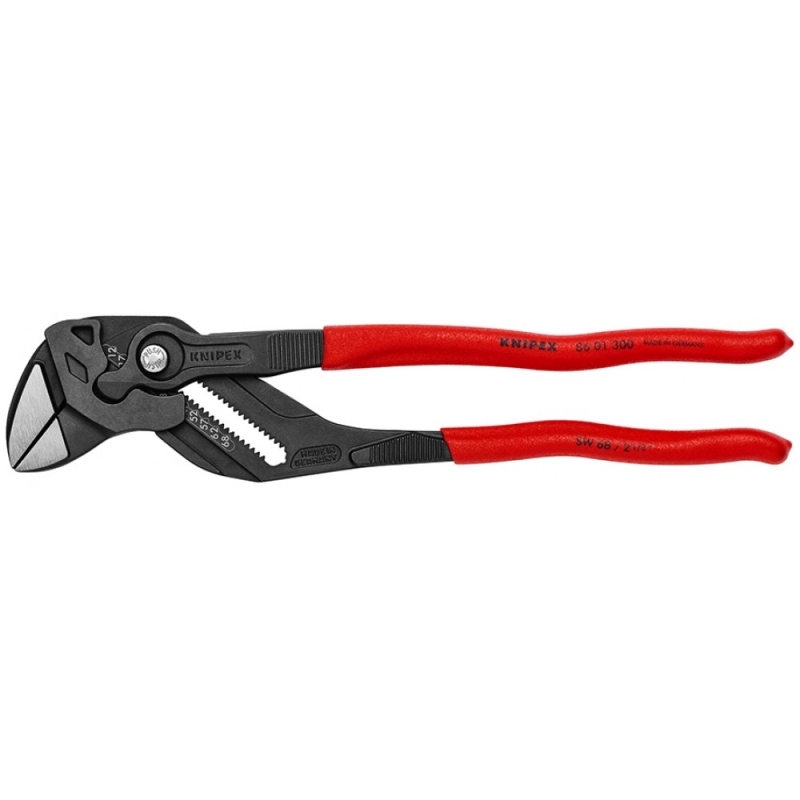 Клещи переставные-гаечный ключ Knipex KN-8601300SB зев 68 мм, длина 300 мм, фосфатированные, обливные ручки в Иваново