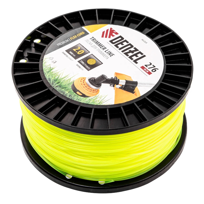 Леска для триммера круглая Denzel FLEX CORD 96269, 2,0мм х 276м, на DIN катушке в Рыбинске