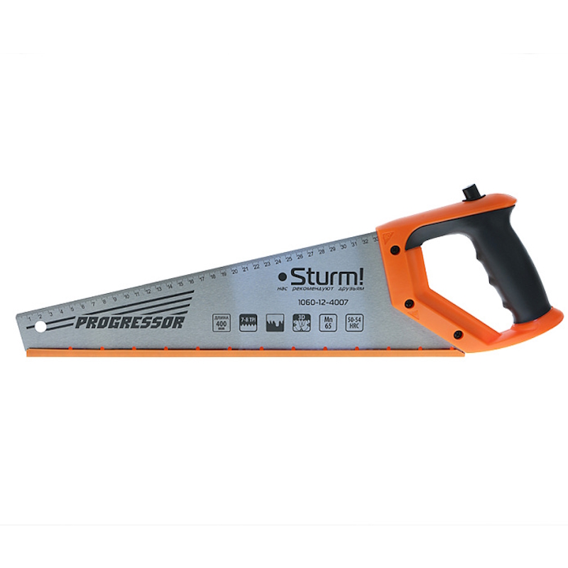 Ножовка для мокрого дерева Sturm 1060-12-4007, с карандашом, 400 мм, 7-8TPI, 3D, серия Кулибин в Угличе