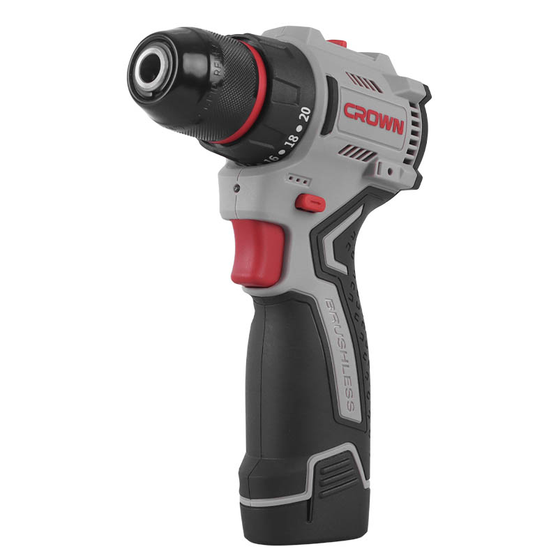 Аккумуляторная дрель-шуруповерт Crown CT21129HMX-2 BMC, 12В, 2*2,0Ач, кейс