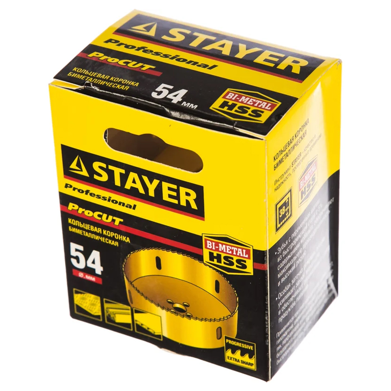 Коронка Stayer PROFESSIONAL 29547-054 Би-металлическая, универсальная, d=54мм  в Муроме