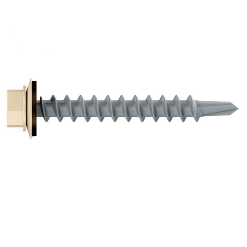 Саморез кровельный Starfix SMC3-90845-300 55х19 мм цинк шайба с прокл PT3 RAL 1015 300 шт в карт уп 850₽
