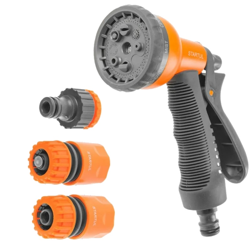 Пистолет-распылитель 8-позиционныйнабор фитинга Startul GARDEN ST6010-10 452₽