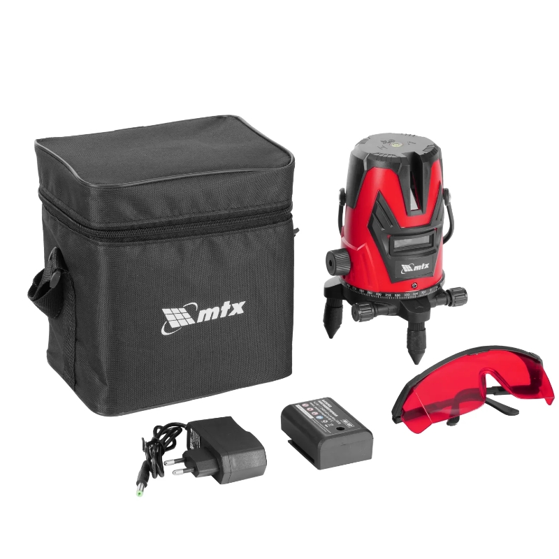 Лазерный уровень MTX MXL RED 35012, 30 м, красный луч, акк. Li 2400 mAh, сумка, резьба 5/8" в Муроме