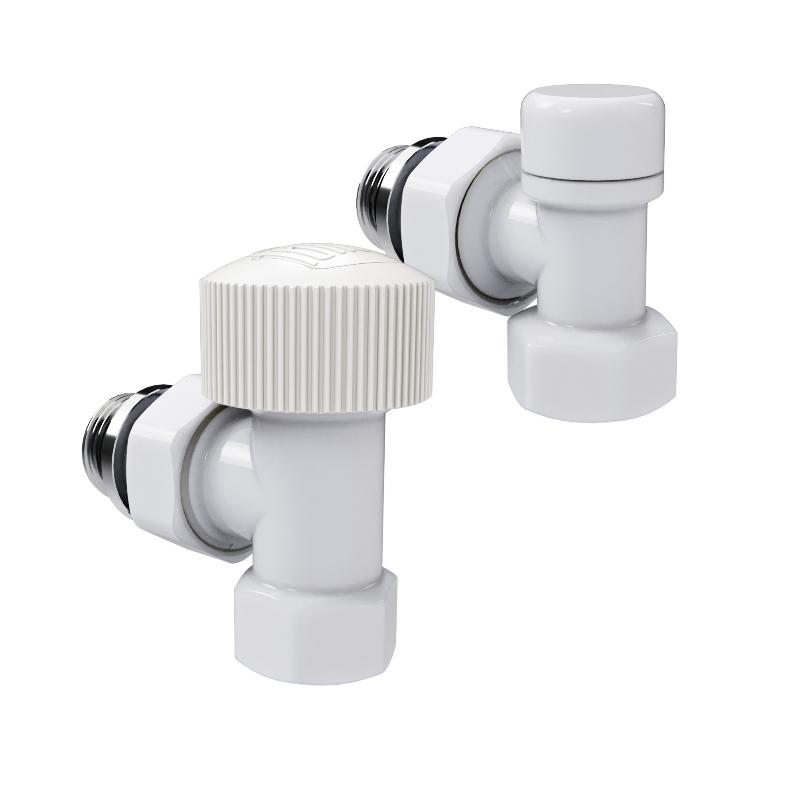 Набор термостатический угловой Royal Thermo Design 1/2"М30х1,5 (Белый), НС-1640379 в Туле