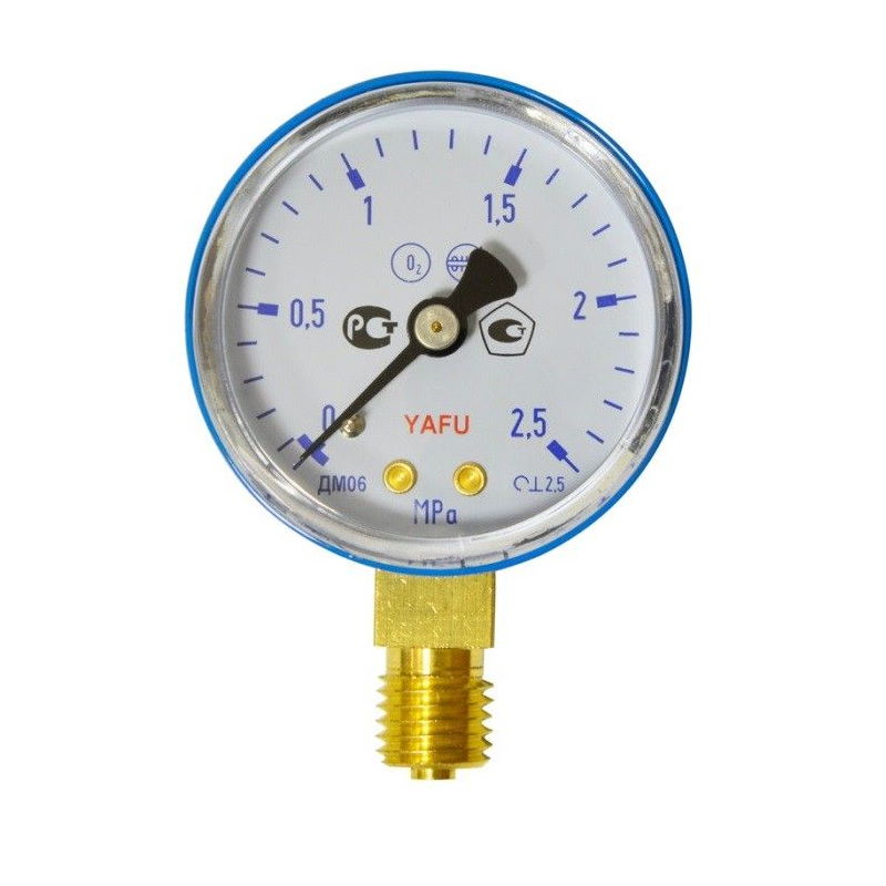 Кислородный манометр к редукторам YAFU, 2.5 МПа