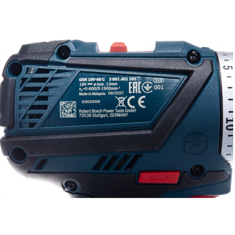 Аккумуляторная дрель-шуруповерт Bosch GSR 18V-60 C 06019G1102 в Твери
