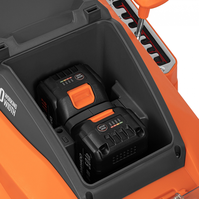 Газонокосилка аккумуляторная Daewoo DLM 4042Li SET, 21В , бесщеточный двигатель , ширина кошения 40см , мульчирование  (АКБ 5 А*ч -2ШТ +ЗУ)