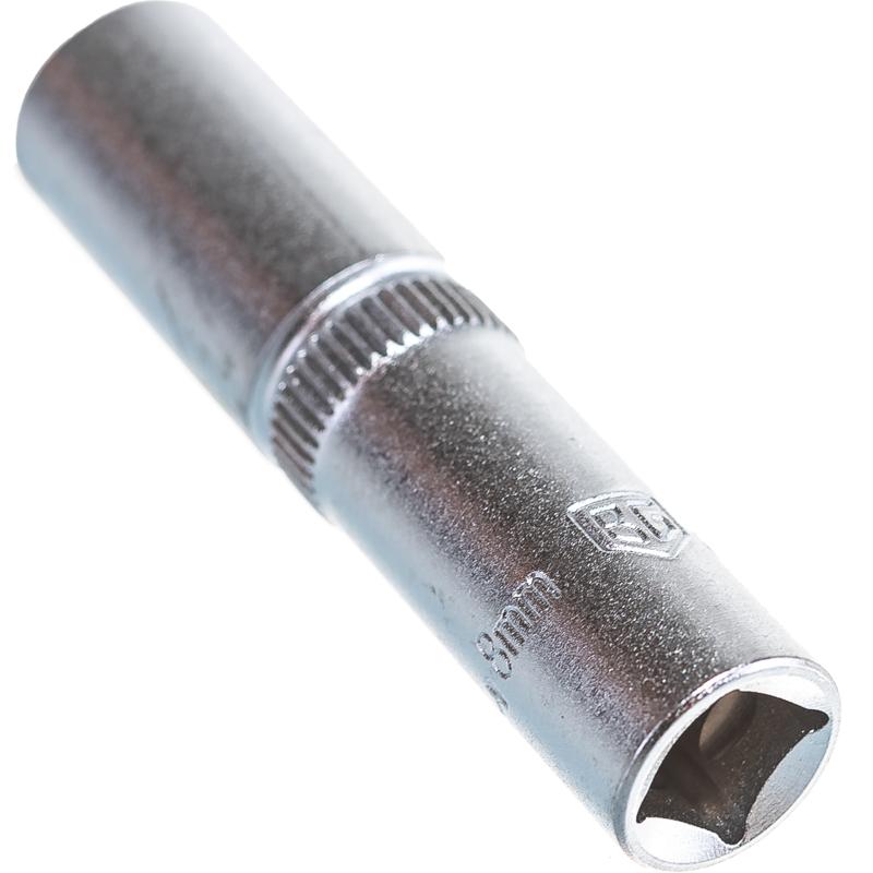Удлиненная торцевая головка Berger BG-14SD08, 6-гранная, SuperLock, квадрат 1/4", 8 мм, тонкостенная в Рыбинске