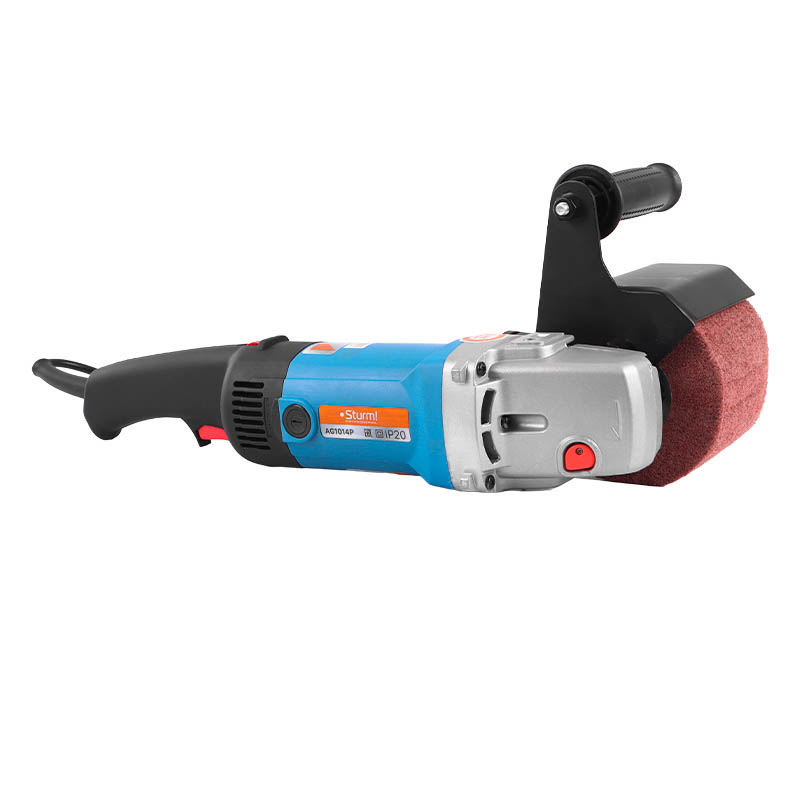 Щеточная шлифмашина по дереву Sturm AG1014P электрическая работа с пылесосом набор аксессуаров