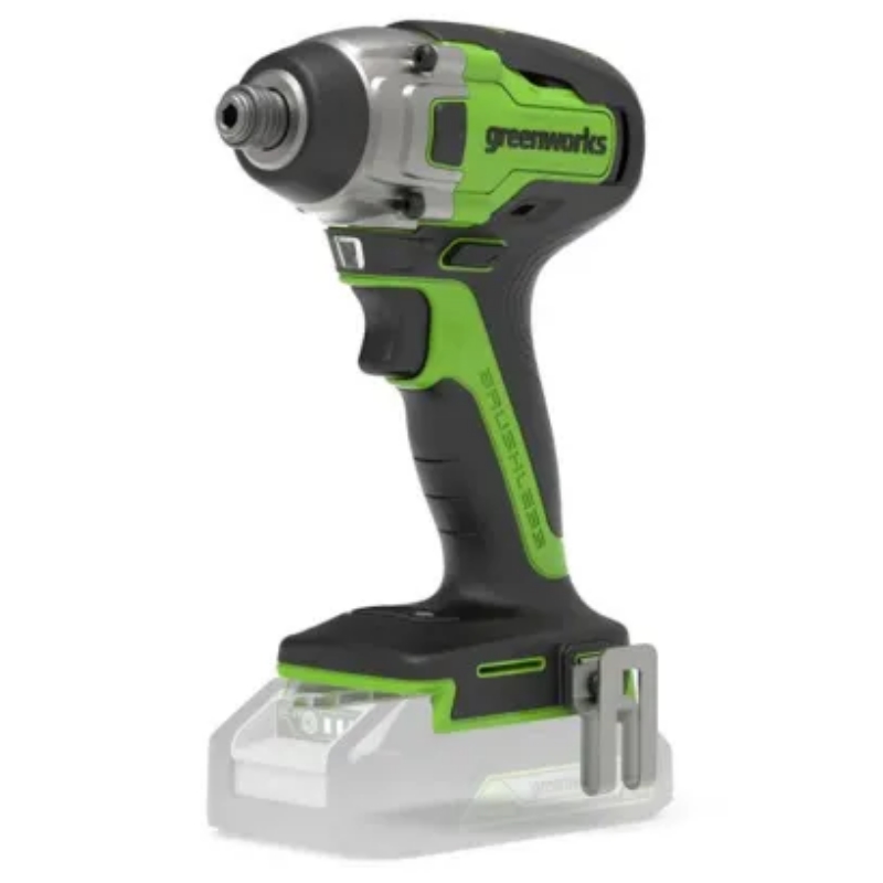 Винтоверт ударный аккумуляторный Greenworks GD24ID3 24V 3802807CUA, б/щет,0-2800об/мин,4000уд/мин,HEX 1/4,300Нм,1x2Ач,ЗУ,кор в Угличе