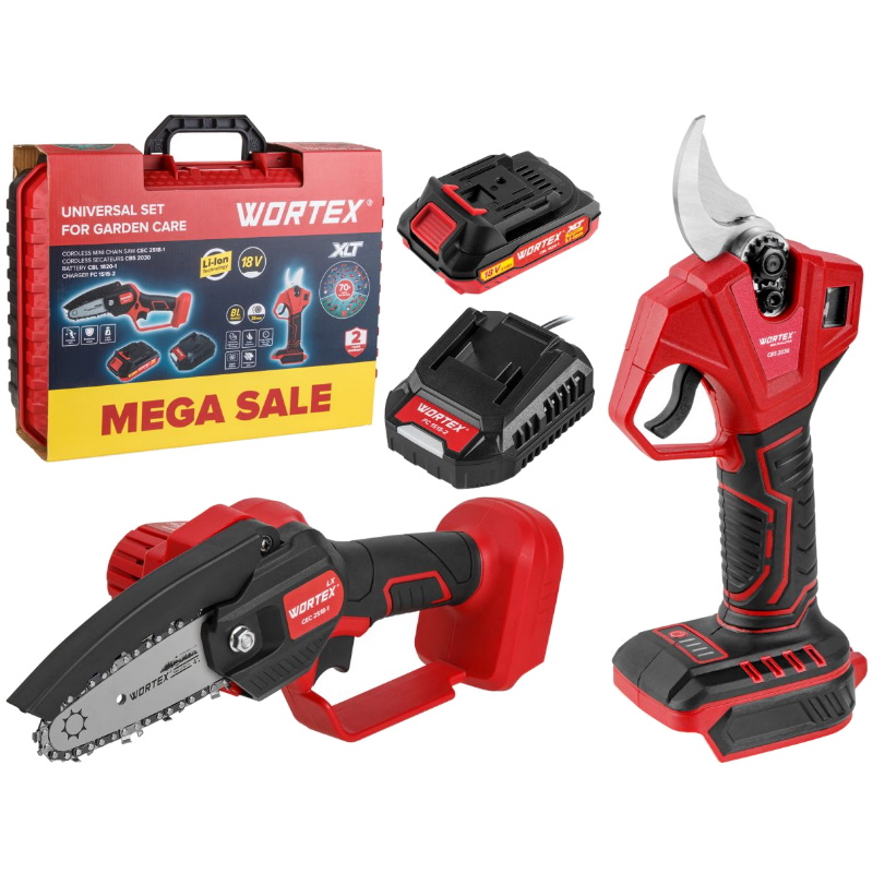 Набор аккумуляторного инструмента Wortex ALL1 XLT SET 1329851 мини-пила секатор в чемодане СКИДКА -28 9529₽