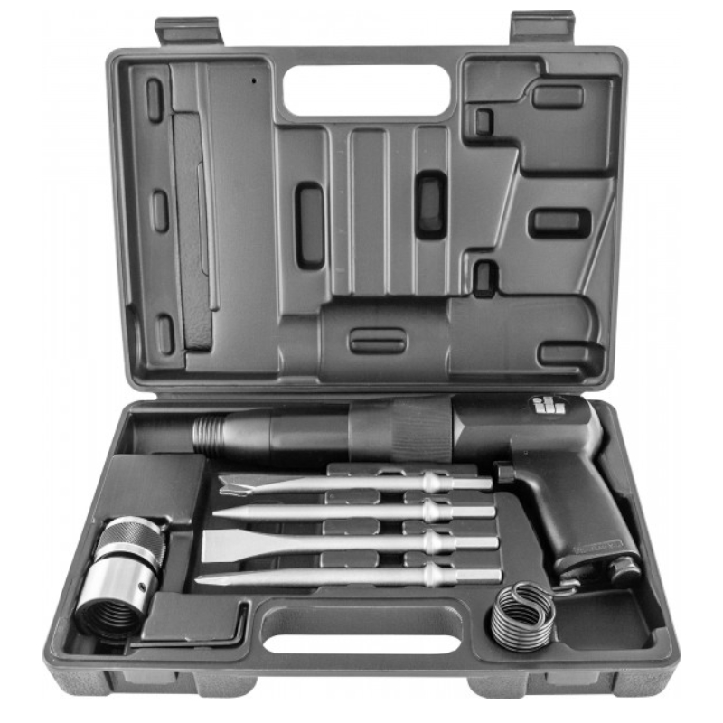 Набор инструмента молоток пневматическийкомплект насадок Jonnesway JAH-303HK 8 предметов