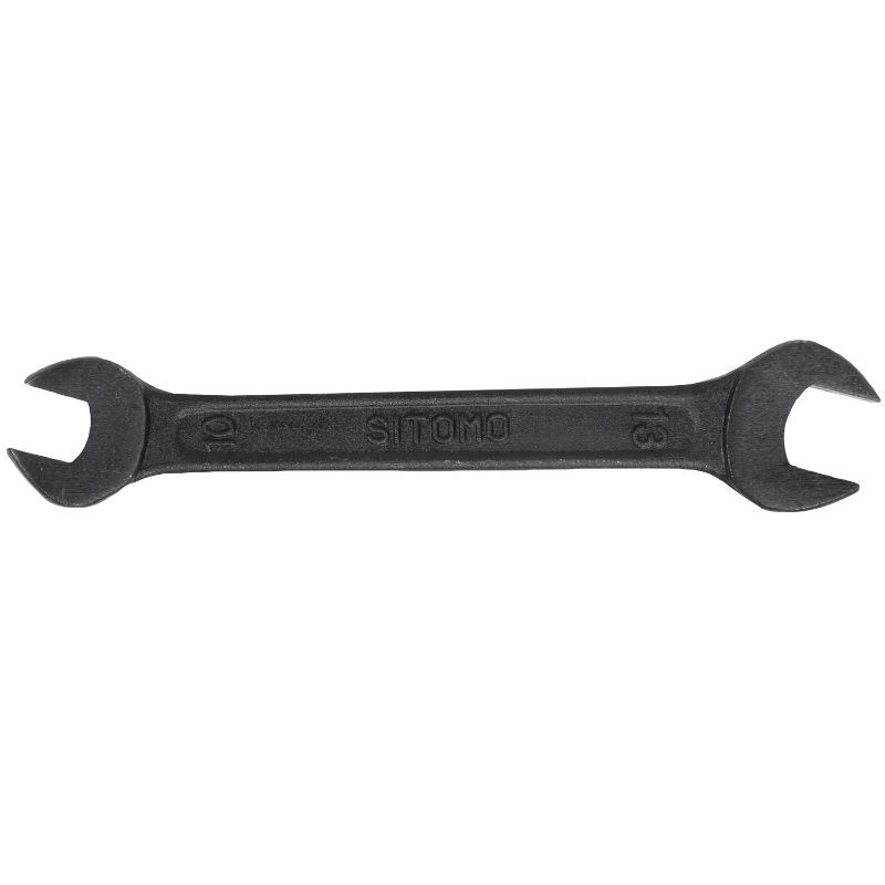 Ключ гаечный рожковый двусторонний Sitomo 1133424 10х13 оксидированный на подвесе 114₽