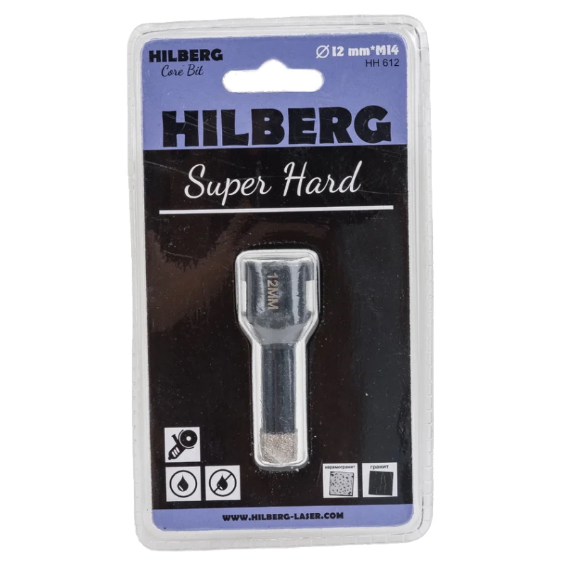 Коронка алмазная Hilberg HH612, 12 мм, Super Hard, M14  в Иваново
