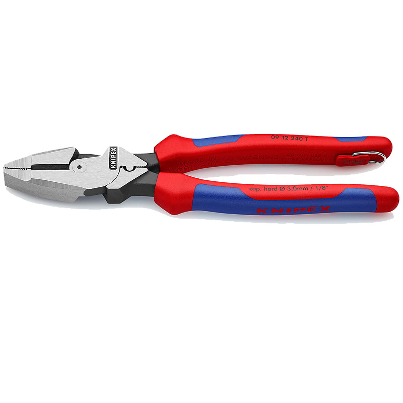 Плоскогубцы электромонтажные Knipex Lineman's KN-0912240T, зона обжима, 240 мм, фосфатированные, двухкомпонентные ручки в Иваново