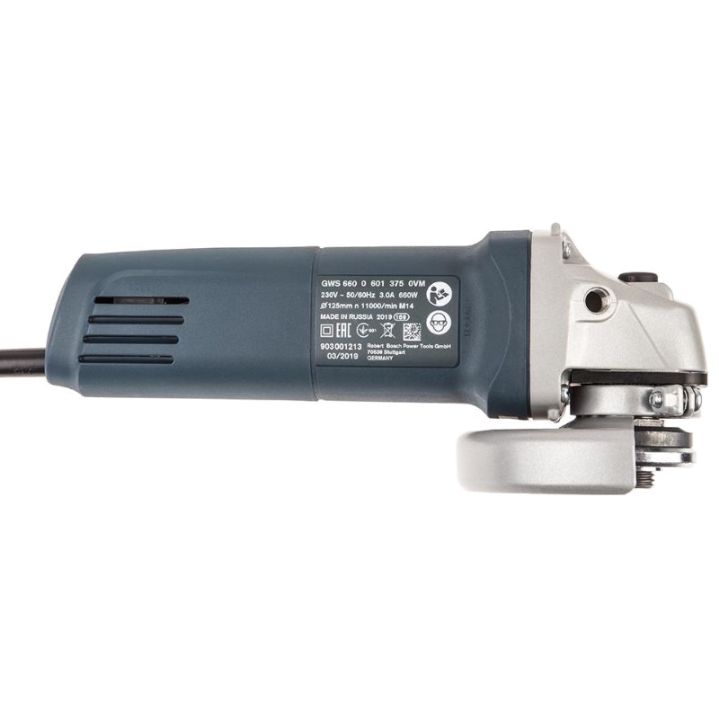 Угловая шлифмашина (болгарка) Bosch GWS 660 0.601.375.08N + Подарок Отрезной круг Expert по металлу 125х1 мм (10 шт.), 115 мм, 660 Вт в Кинешме