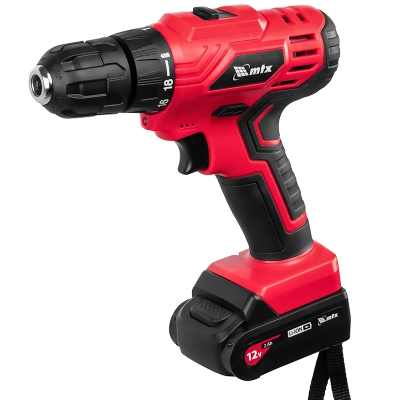 Дрель-шуруповерт аккумуляторная MTX MCDL-12-02 26185, Li-Ion, 12 В, 2 акк.