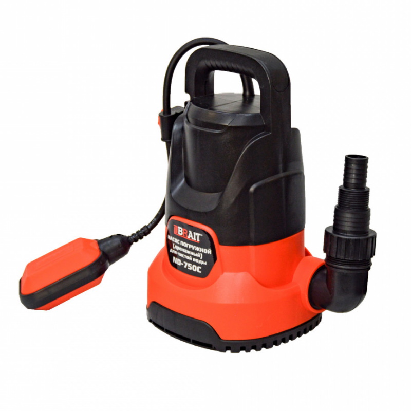 Насос дренажный погружной Brait ND-750C 23.01.158.077, 208л/м, 750Вт, 5 мм, максимальный напор 9м в Костроме
