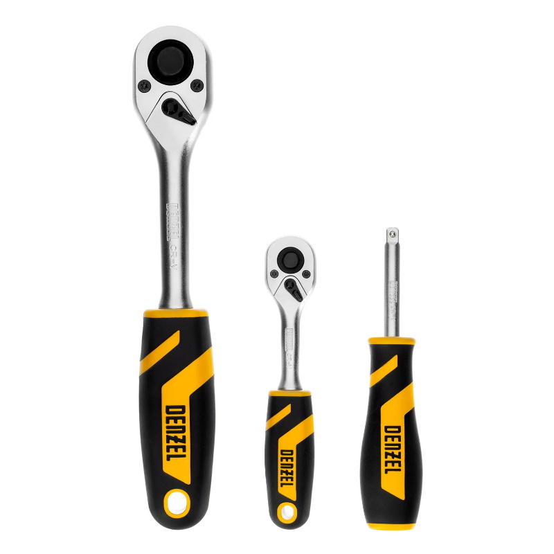 Набор инструментов Denzel 15813, 1/2", 1/4", CrV, S2, пластиковый кейс, 94 предмета в Александрове