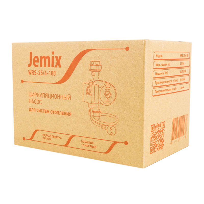 Циркуляционный насос Jemix WRS-25/6-180 с кабелем в Коврове