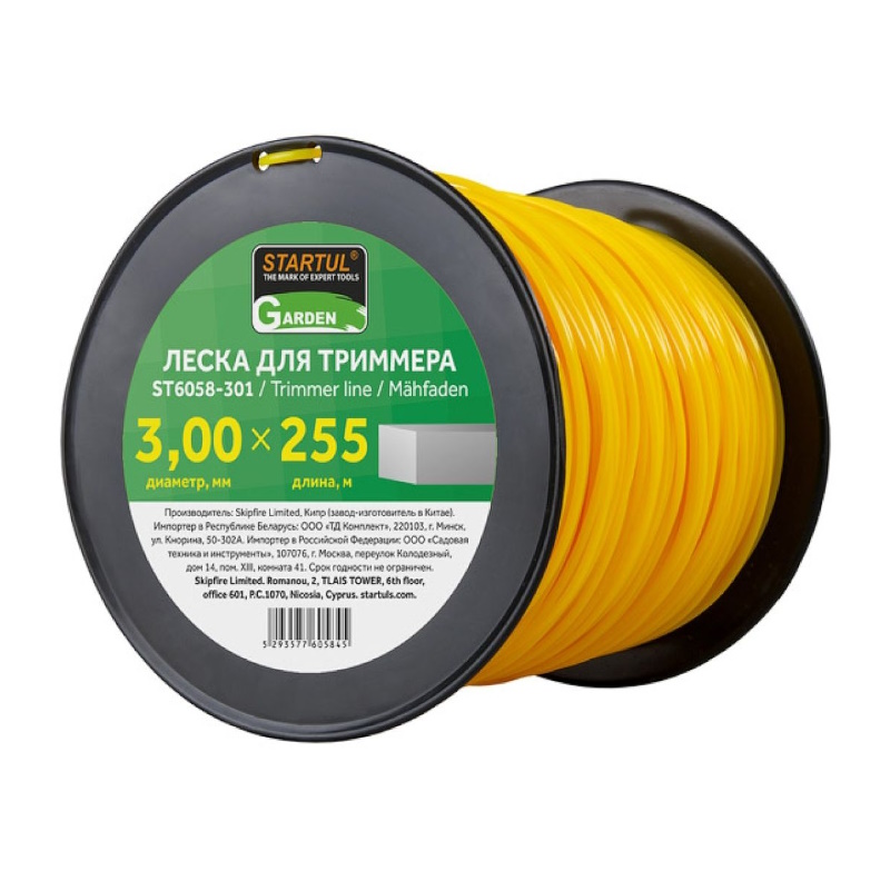 Леска Startul GARDEN ST6058-301, ф 3.0 мм х 255 м, квадратное сечение в Угличе