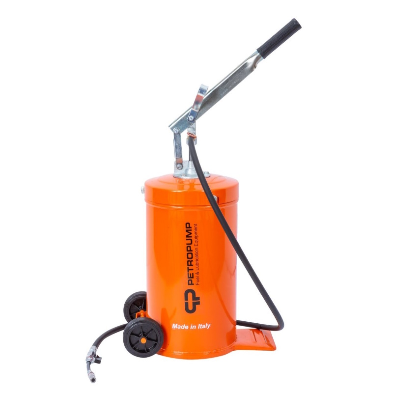 Ручной солидолонагнетатель Petropump PP210014, с емкостью 16 кг с тележкой, 150 бар, базовая версия