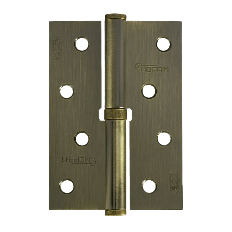 Петля дверная разъемная Нора-М 15441, 750-4", STD 100*70*2.5, без колпачка, старая бронза, правая в Иваново