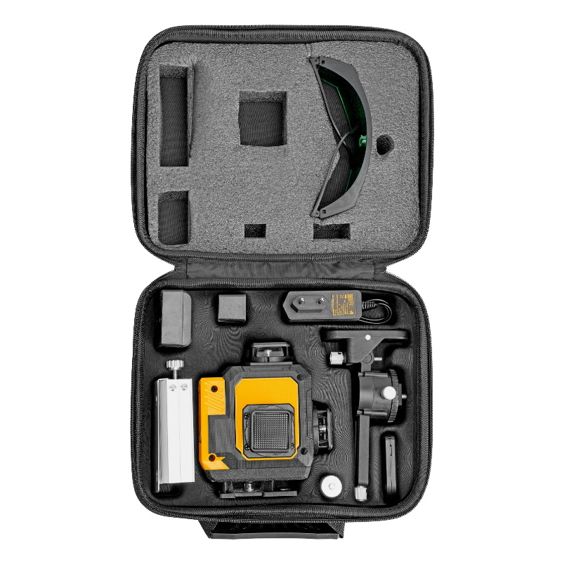 Лазерный уровень мультипризменный Denzel DLV-360-4C 35081, 30 м, зеленый луч, Li-Ion 2,4 Aч, кейс в Александрове