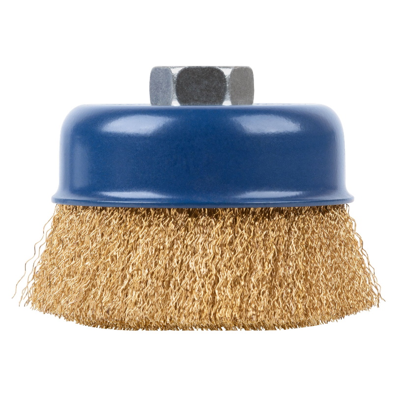 Щетка для УШМ Cutop Profi 82-518 М14 тип Чашка латунированная витая проволока 03 мм 100 мм 660₽