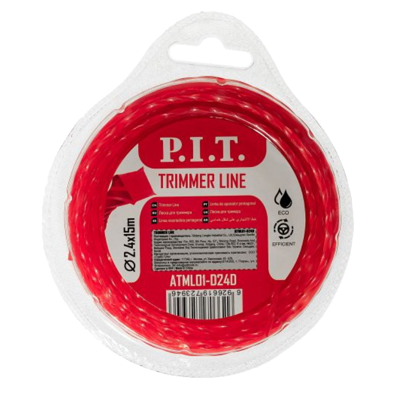 Леска для триммера P.I.T. ATML01-D24D, 2,4 мм х 15 м в Коврове