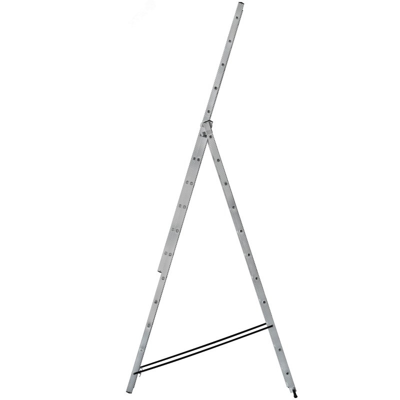 Лестница Fit 65437, трехсекционная, алюминиевая, усиленная, 3 х 11 ступеней, H=316/539/759 см, вес 16,61 кг, 65437 в Иваново