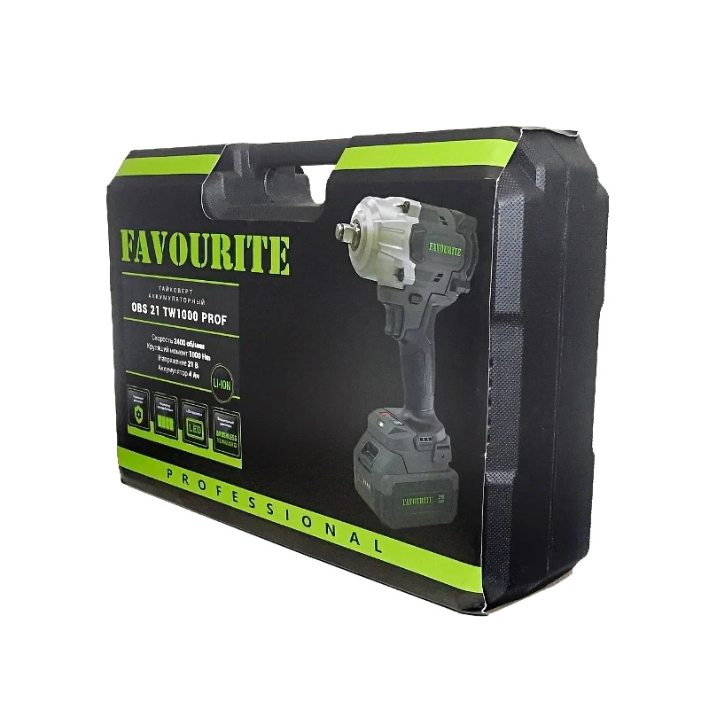 Гайковерт Favourite Professional OBS 21 TW1000, акк. БЕСЩЕТ. 21В 1* 4 Ач, (совместимость с Makita LXT) в Кинешме