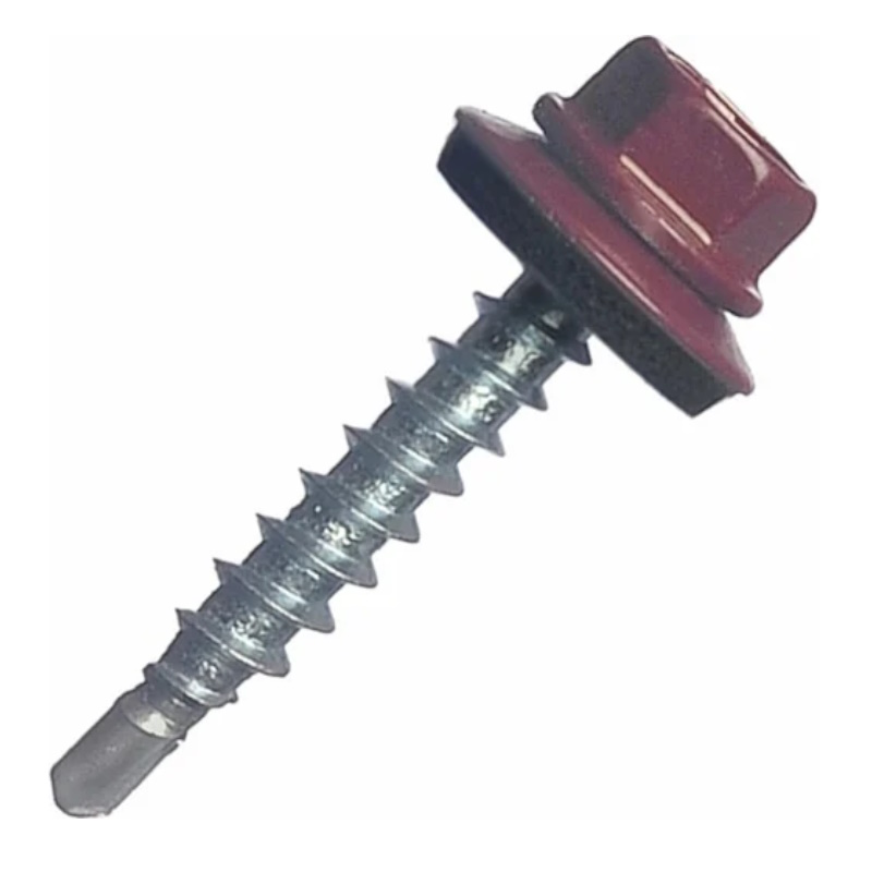 Саморез кровельный Starfix SMC3-46691-250, 5.5х25 мм цинк, шайба с прокл., PT3, RAL 3005 (250 шт в карт. уп.)  в Твери