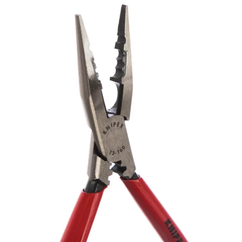 Плоскогубцы электрика для монтажа проводов Knipex KN-1301160, 160 мм, фосфатированные, обливные ручки в Муроме