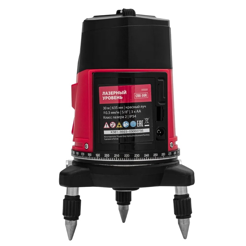 Лазерный уровень MTX CRX-30R (30 м, красный луч, батарейки, резьба 5/8") 35030 в Рыбинске