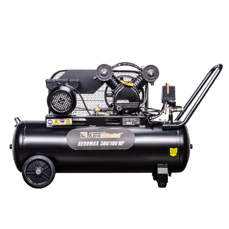 Компрессор масляный ременной FoxWeld AEROMAX 380/100 HP 7068