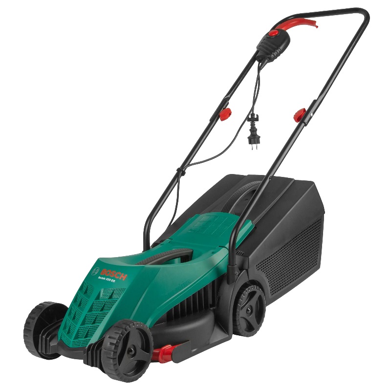 Газонокосилка электрическая Bosch Rotak 320 ER 0.600.8A6.00A (двигатель 1200 Вт, вес 6.6 кг, выброс травы в травосборник)