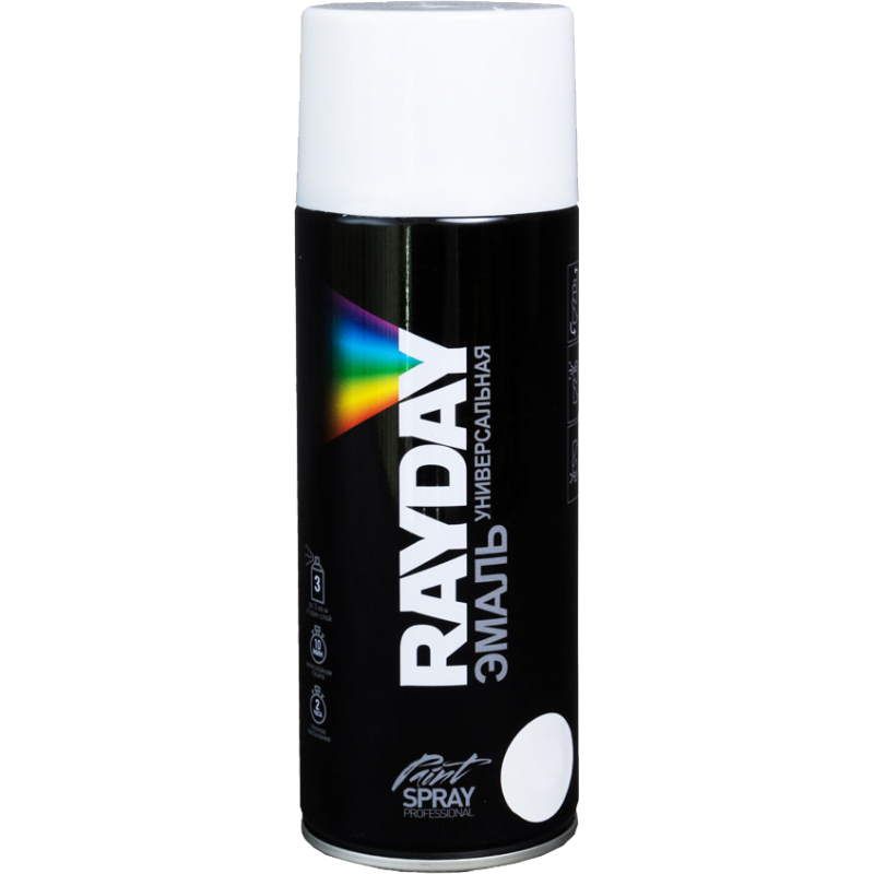 Краска-аэрозоль акрил. белая матов. Rayday 12 PU-0002-M 134989, 520 мл в Иваново