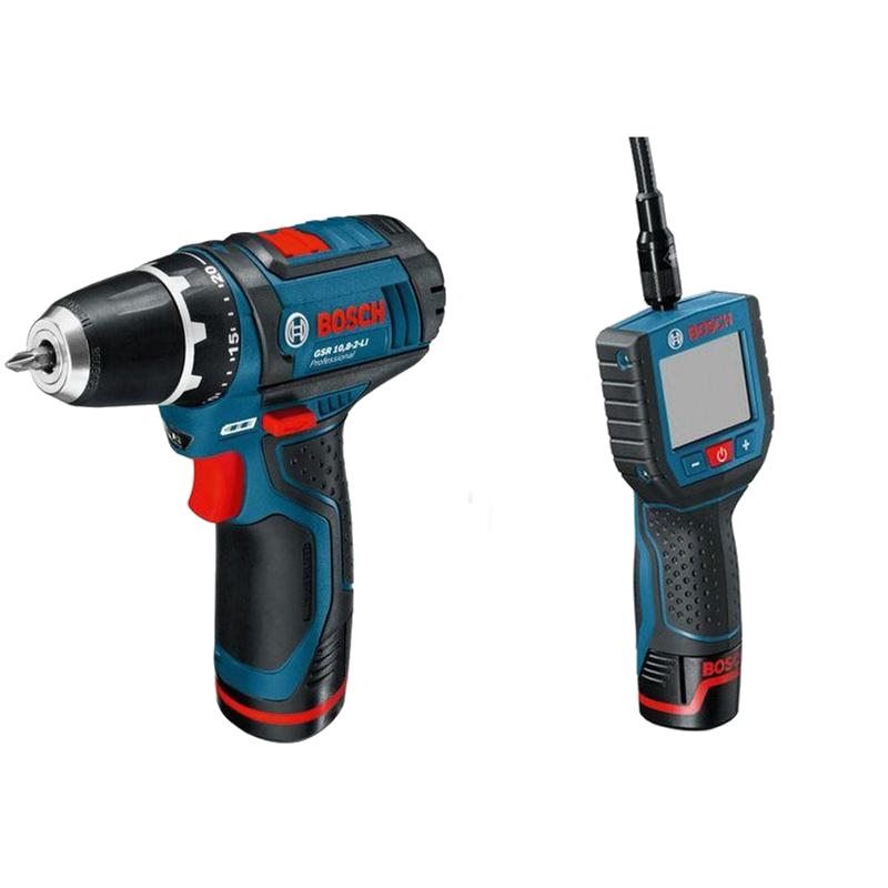 Аккумуляторная дрель-шуруповерт Bosch GSR 10.8 0.601.241.002 с камерой инспекционной GOS 10.8 в Туле