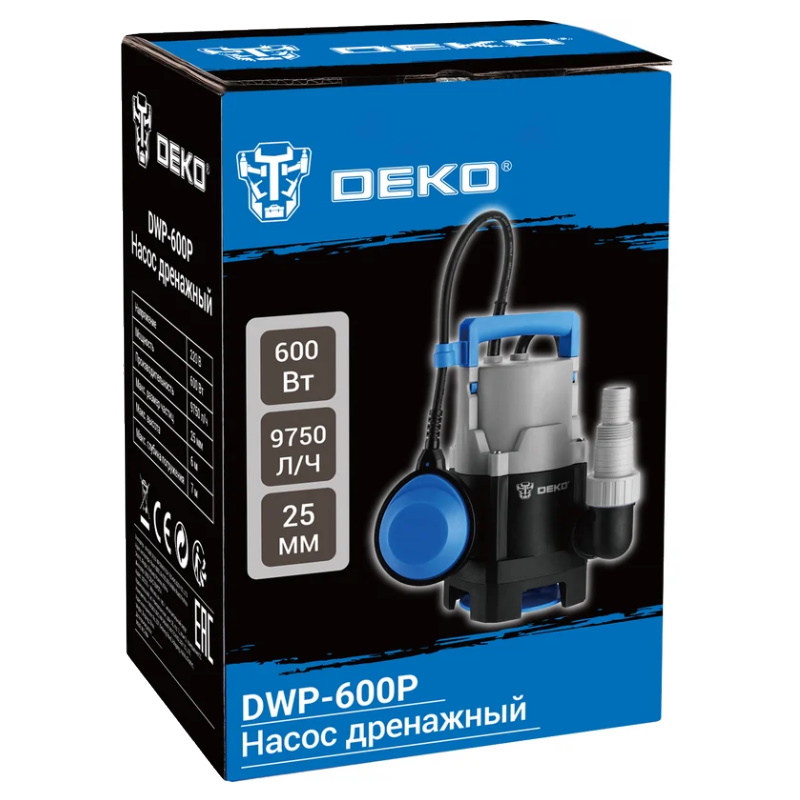 Насос дренажный Deko DWP-600P 076-0519