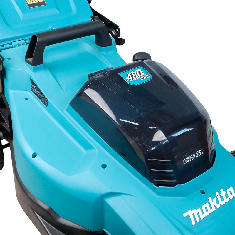 Газонокосилка аккум. Makita DLM480CT2 , LXT с 2-мя АКБ 18В и ЗУ 860Вт, дека 48см, 62л, 4в1, XPT, (2xBL1850B, DC18SH) в Муроме