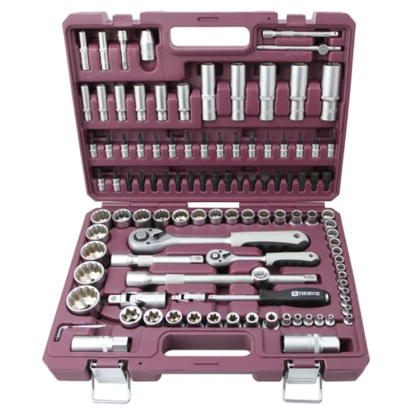 Набор инструмента универсальный Thorvik TS108/12 054013, 1/4", 1/2"DR с головками торцевыми 12-гранными, 108 предметов во Владимире