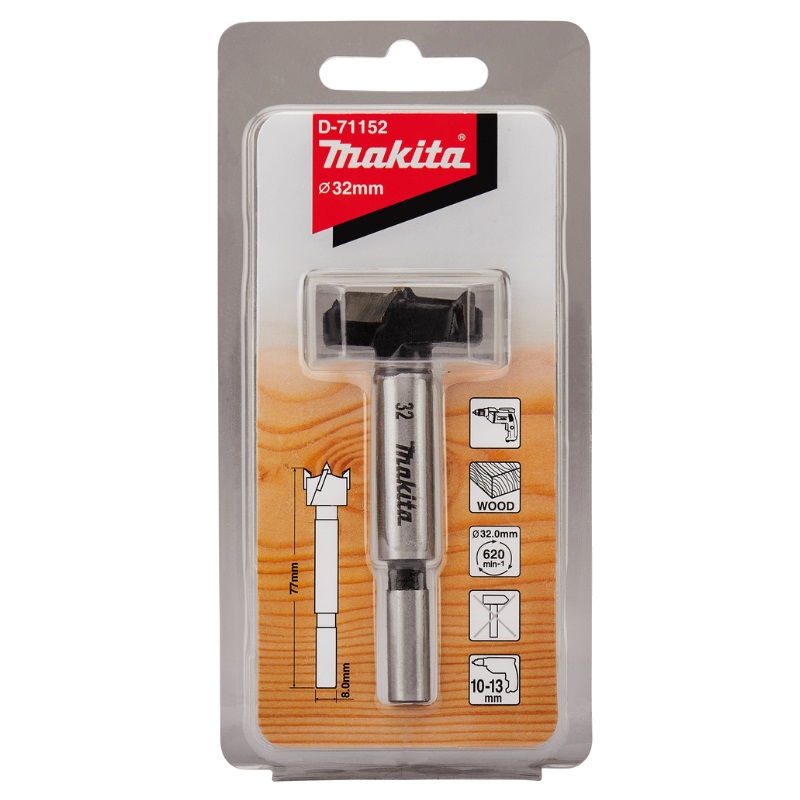 Сверло Форстнера Makita STANDARD D-71152 с центровочным сверлом (32x77) в Иваново