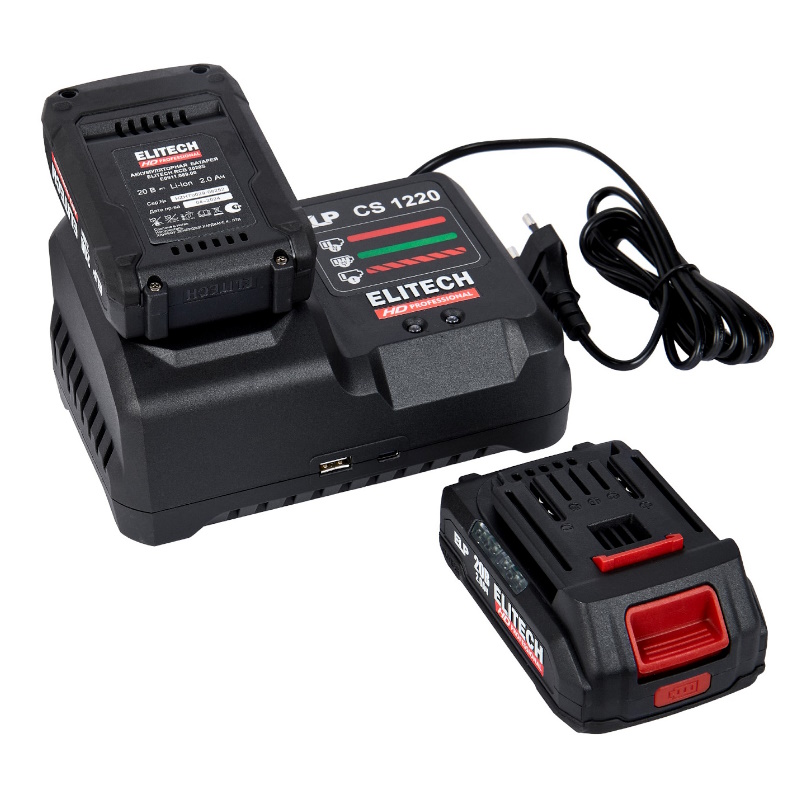 Винтовёрт аккумуляторный Elitech HD 205732 CS 2003SL E2201.055.01, 20 В, 2Ач, Li-Ion в Костроме