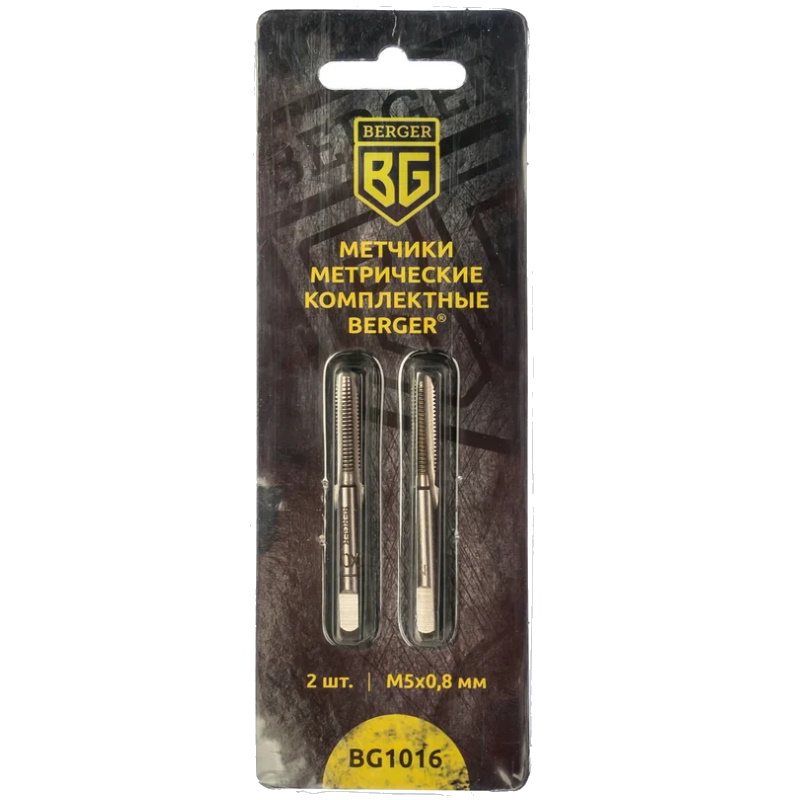 Метчики метрические Berger BG1016, комплектные, 2 штуки, М5х0,8 мм  в Туле