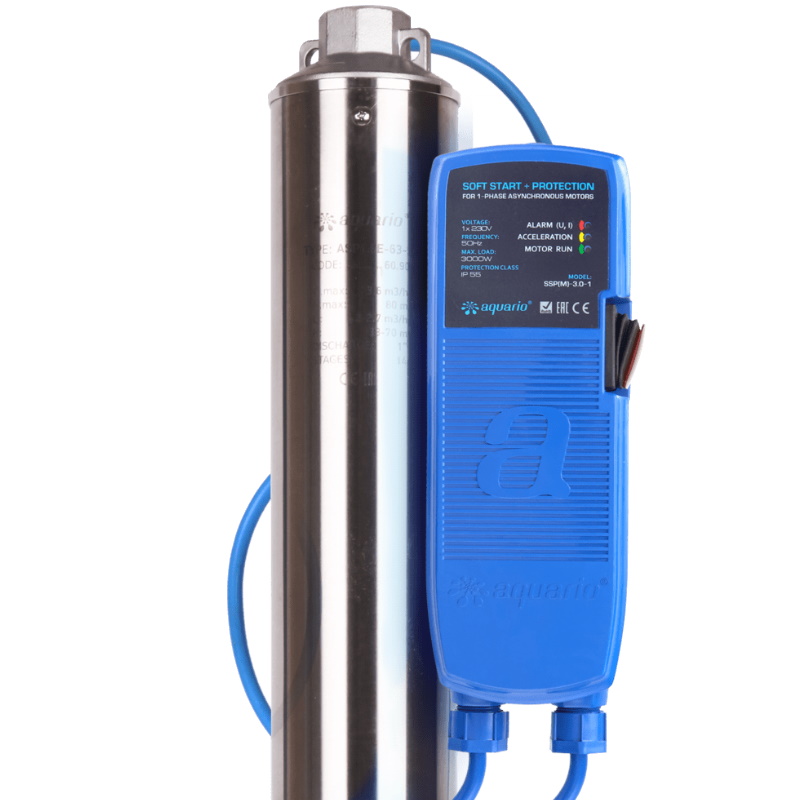 Насос скважинный Aquario ASP1.8E-63-90 (P) 3463, с плавным пуском, с встроенным конденсатором в Угличе