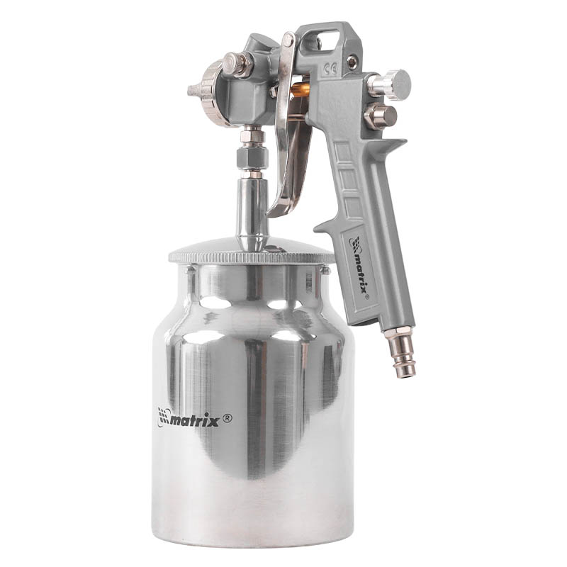Пневматический краскораспылитель Matrix 57316 (профессиональный, нижний бак, расходные материалы)