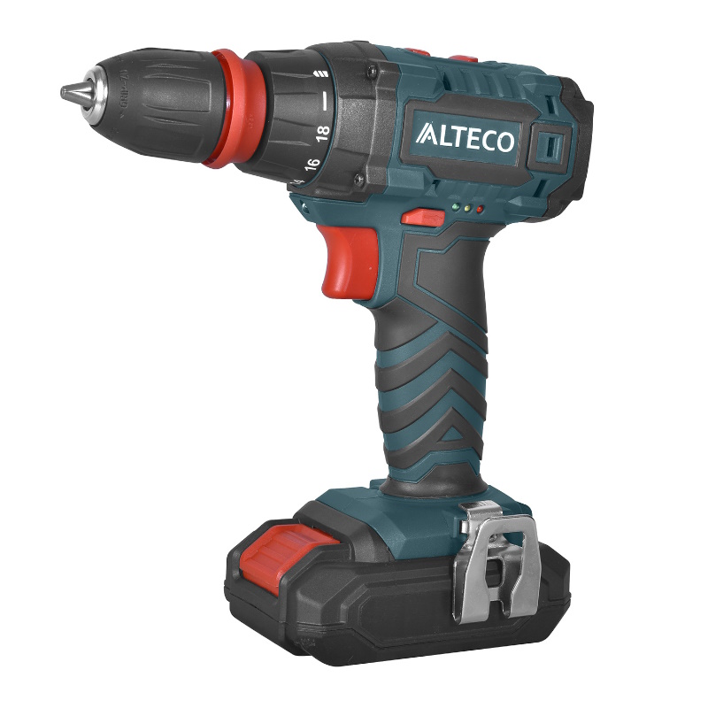 Аккумуляторная дрель шуруповёрт Alteco CD 2110F Li X2 68792, со съемным патроном
