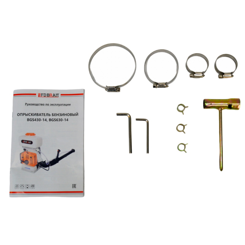 Опрыскиватель бензиновый Brait BGS630-14 27.01.016.019, 2500 Вт, объем двигателя 57 куб. см, бак 14 л в Череповце
